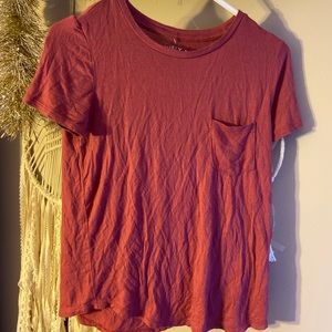 pink ish red soft t shirt size womens s very stretchy